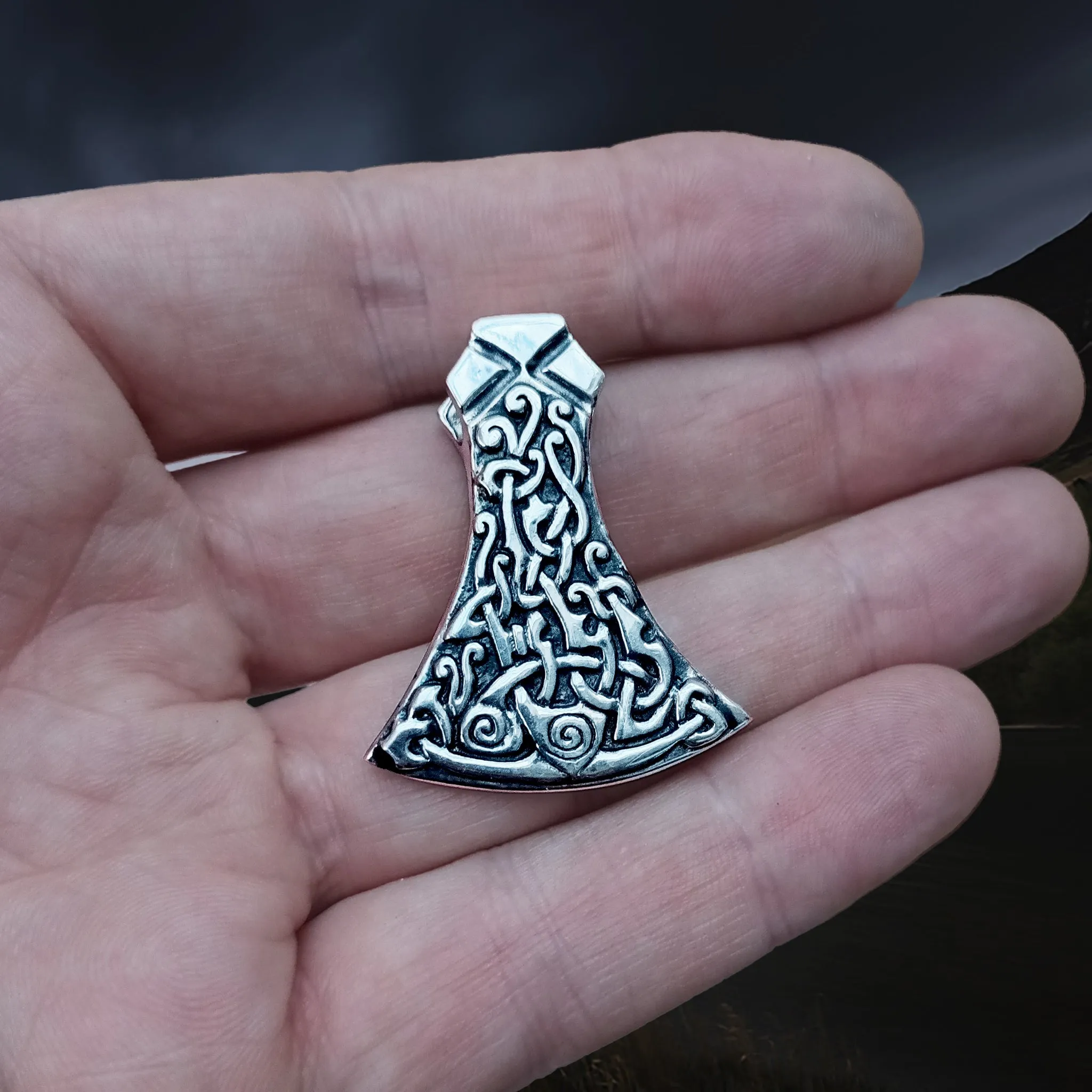 Silver Mammen Axe Head Viking Pendant