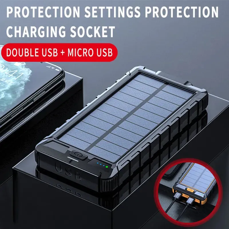 Solar Fast Charging Power Bank Portable