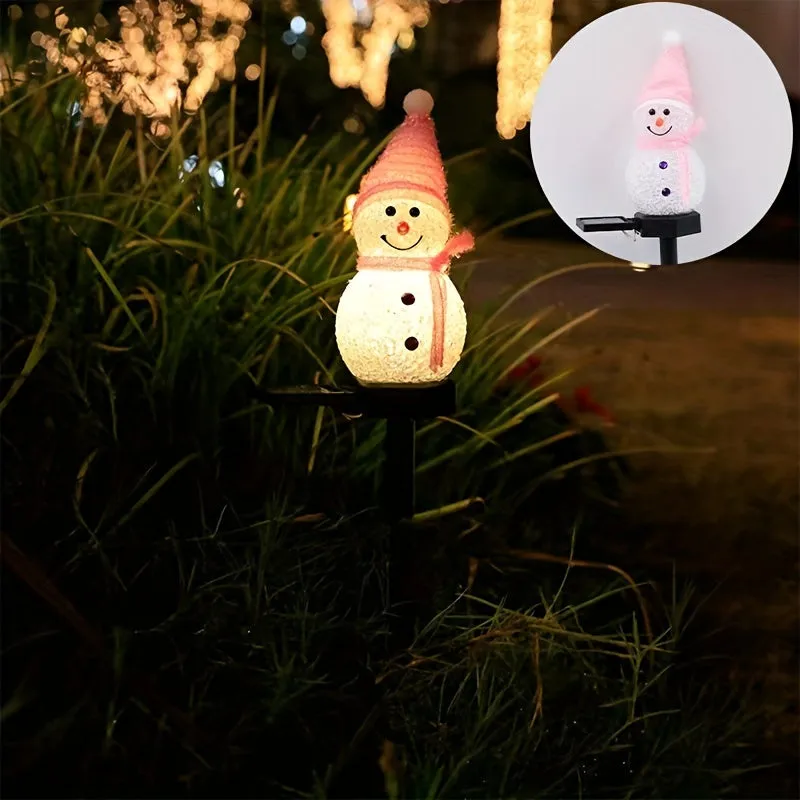 Solar Snowman LED Christmas Lights for Outdoor Decorations