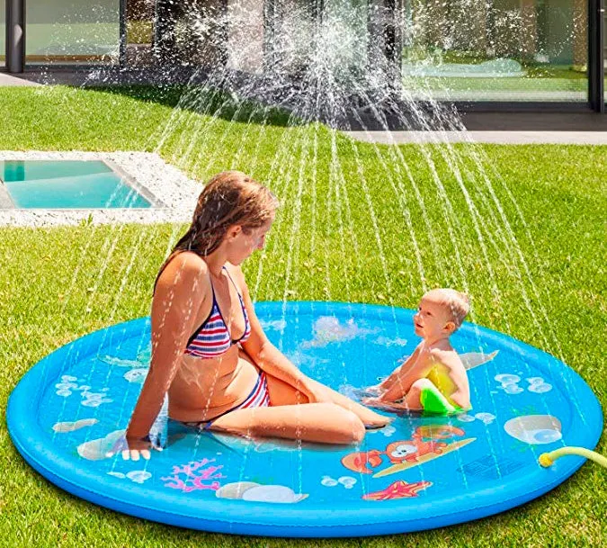 Sprinkler Inflatable Water Toys Outdoor Play Mat 150cm