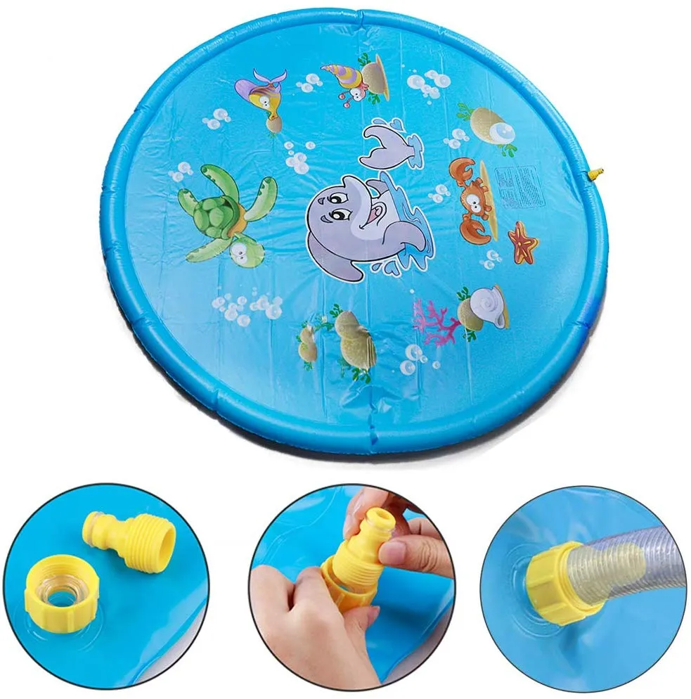 Sprinkler Inflatable Water Toys Outdoor Play Mat 150cm