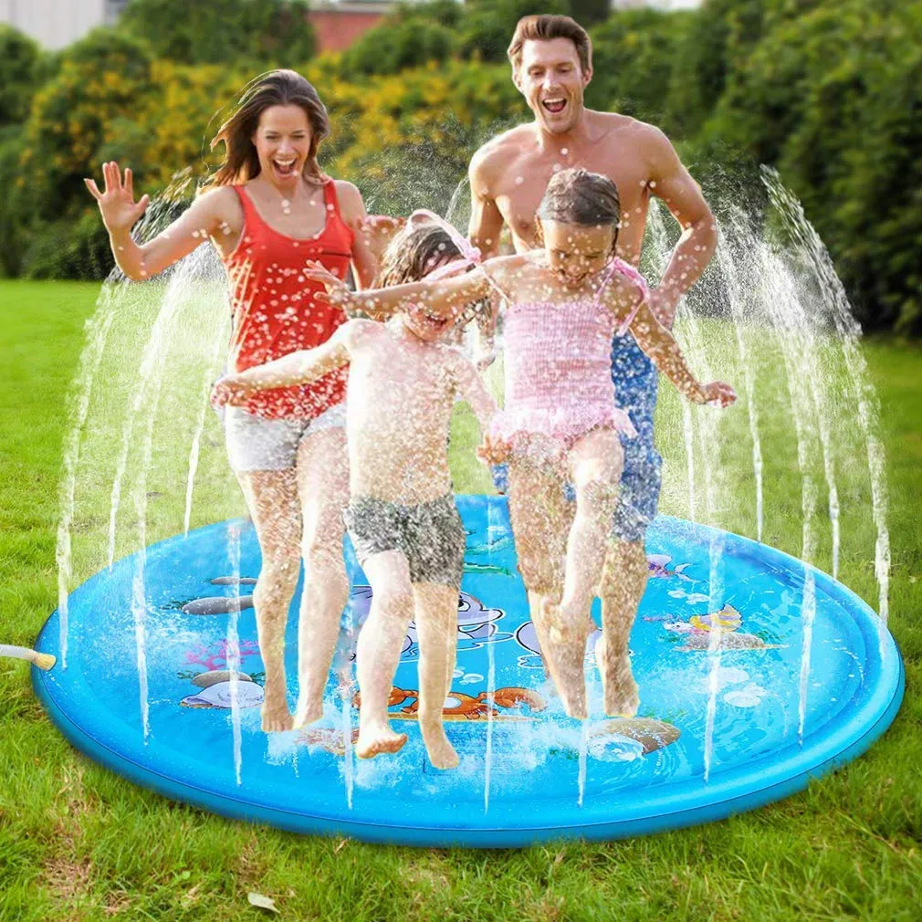 Sprinkler Inflatable Water Toys Outdoor Play Mat 150cm