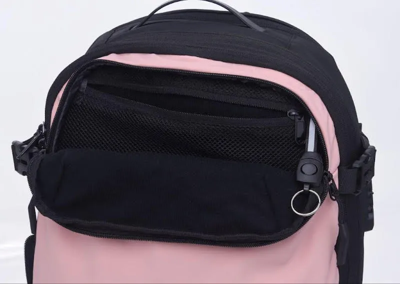 Travelite - Vacuum Compression Travel backpack 17.3in with pump - Pink