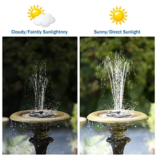 TRIDEO Solar Bird Bath Fountain Pump: Transform Your Outdoor Space with Elegance and Tranquility - Versatile, Eco-Friendly Design_SAT 43