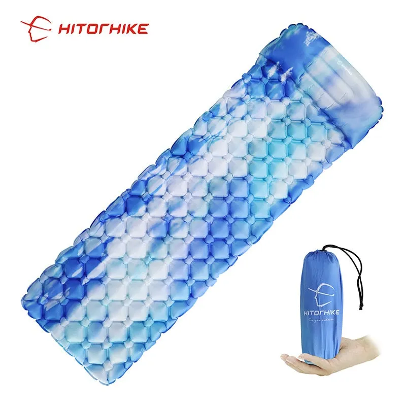 Ultralight Portable Inflatable Camping Mattress With Pillow For Outdoor Sleeping