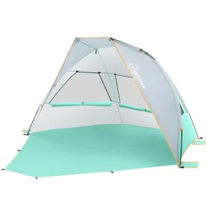 WolfWise SunlitSky A10 Portable Beach Tent, Mint, for 2-3 Person